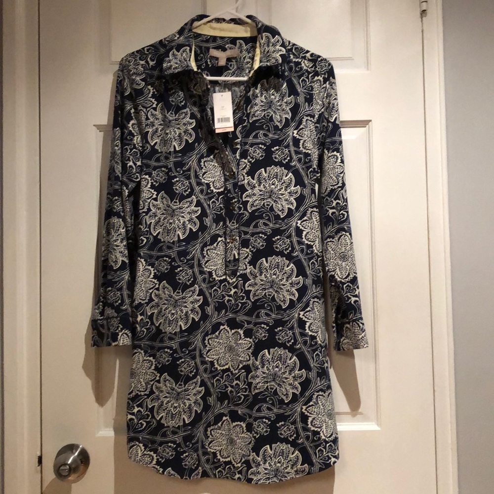 Banana Republic Summer Floral Shirt Dress